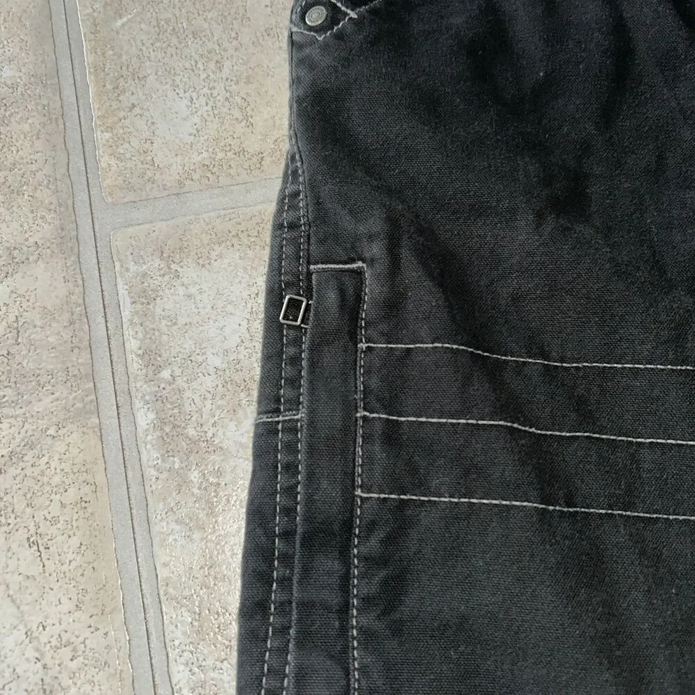 Gymboree Shorts Boys Size 7 Black Denim Jean Adjustable Waist